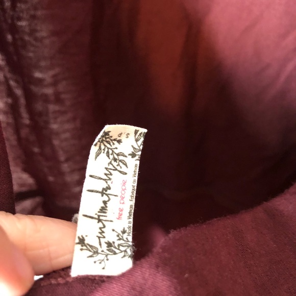 Free People Red BodySuit Small Low Back - Picture 6 of 9